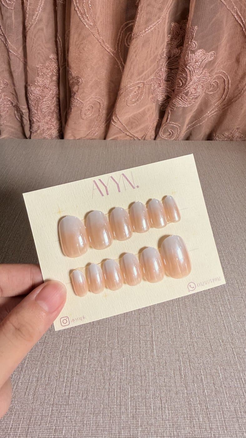 Blush Ice — Design #1 press-on nails by AYYN. PKR 600