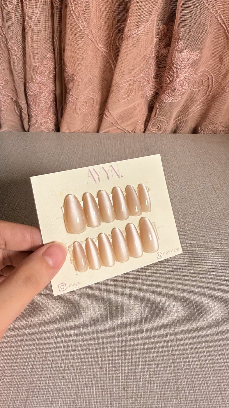 Iced Latte — Design #2 press-on nails by AYYN. PKR 600