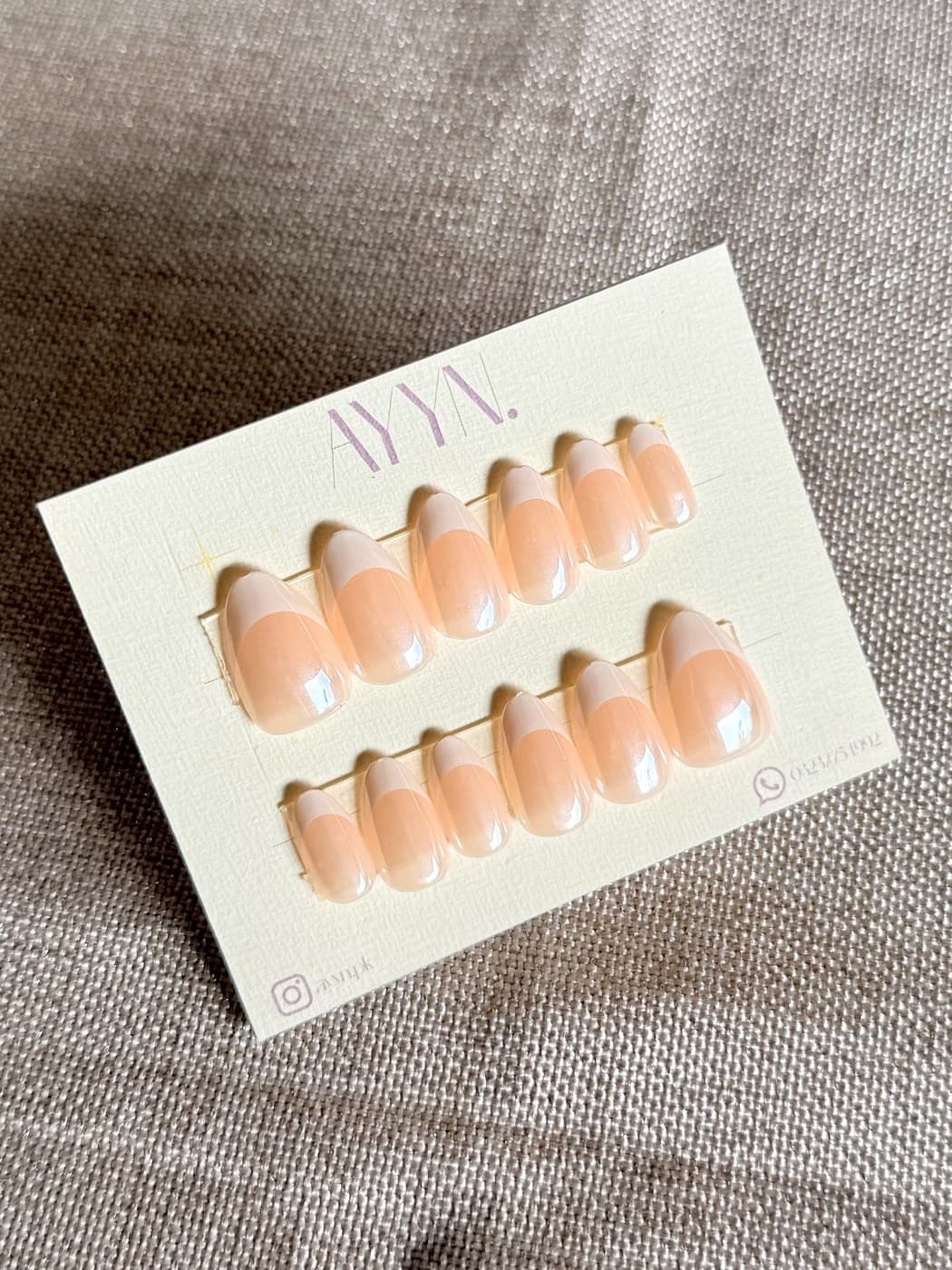 Peachy French Glaze — Design #17 by AYYN. PKR 700